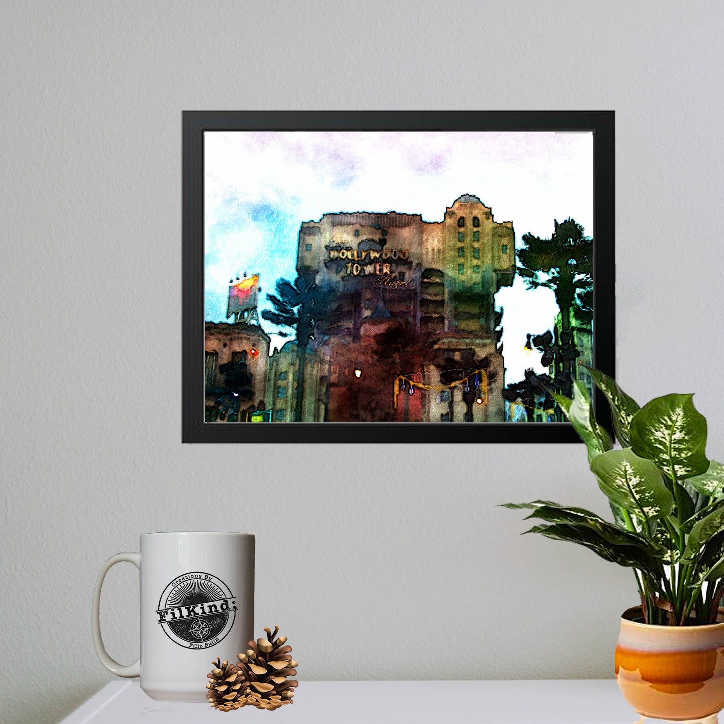 Disney Inspired Hollywood Tower Print