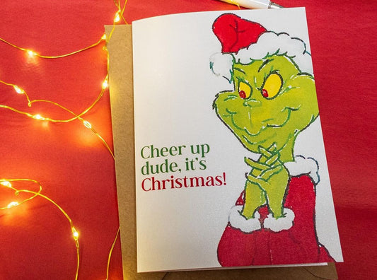 Grumpy Grinch - Christmas Card