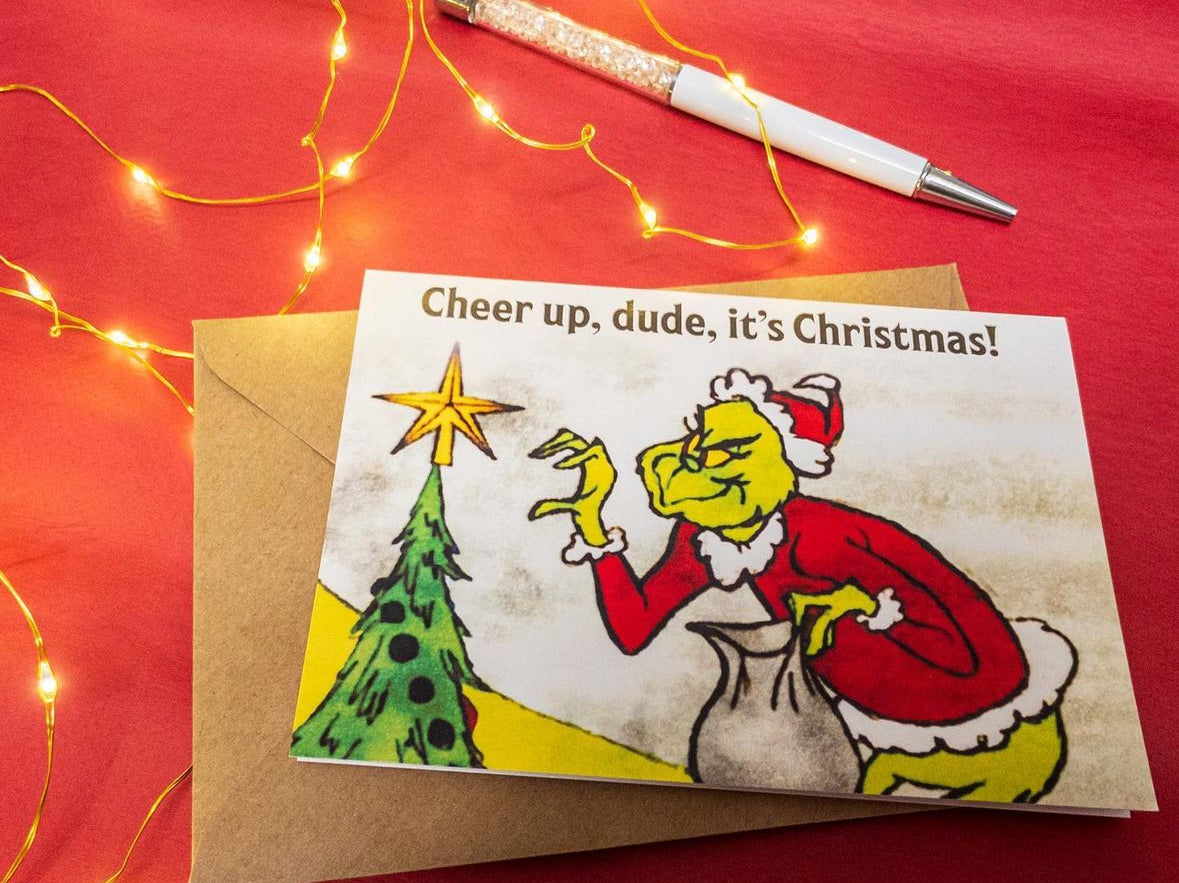 Grinch steals Christmas- Christmas Card