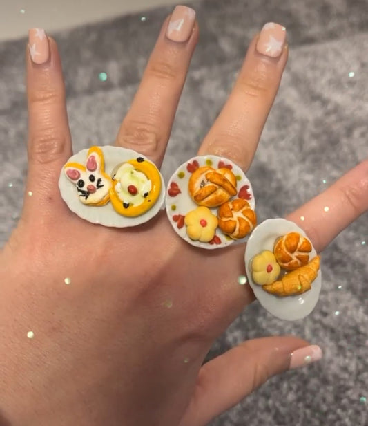 Miniature food quirky rings