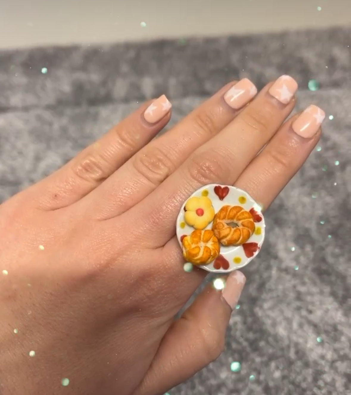 Miniature food quirky rings