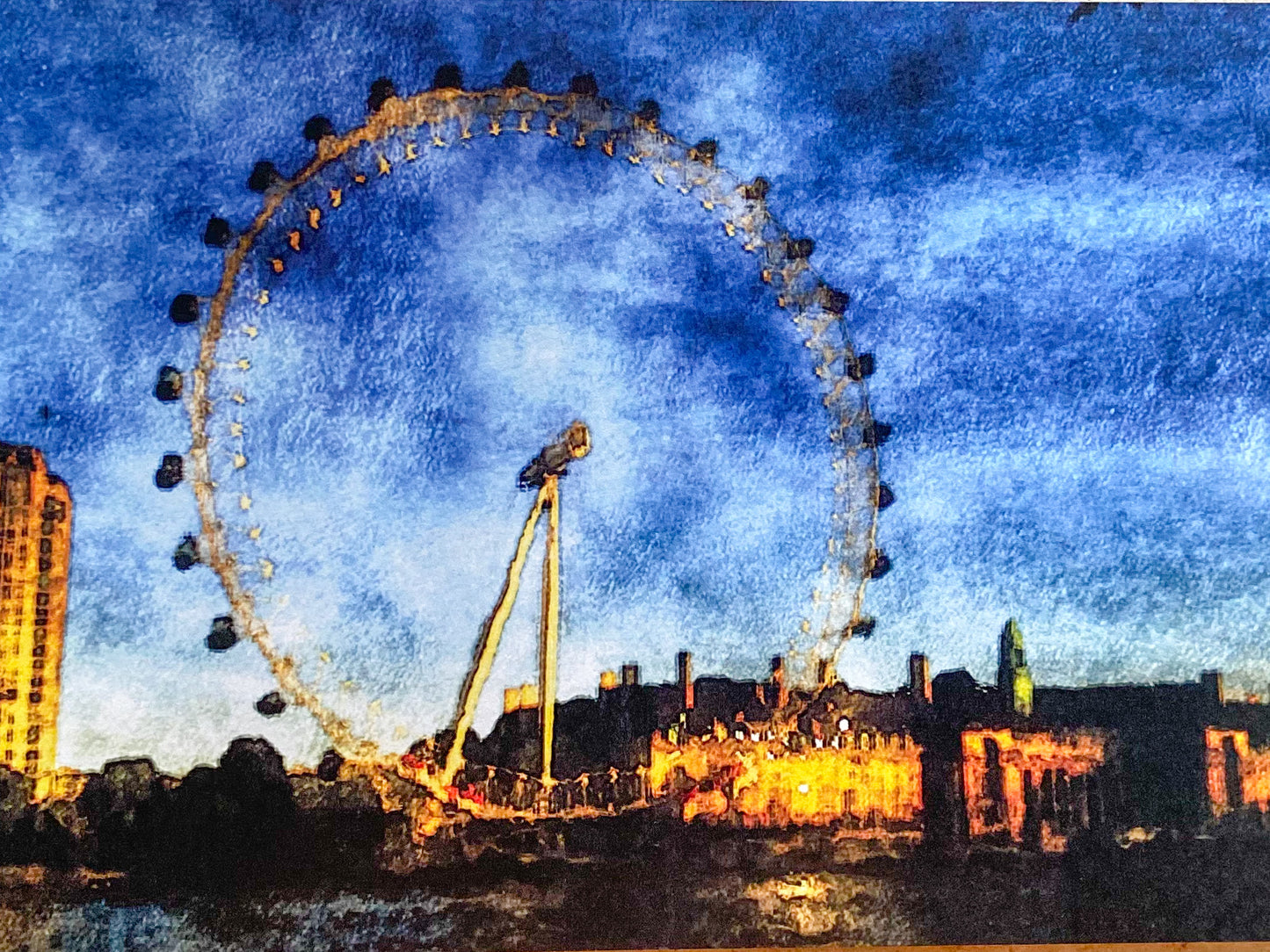 London Eye Water Colour Print